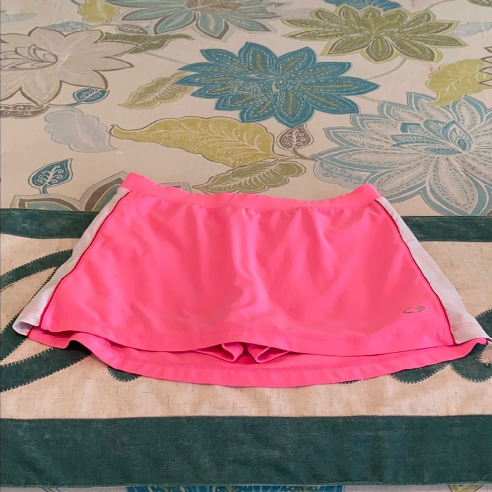 Workout skirt with underneath shorts.